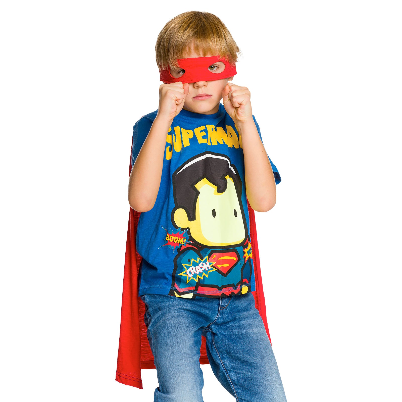 Productafbeelding Superman - Kinder T-shirt met Cape & Oogmasker