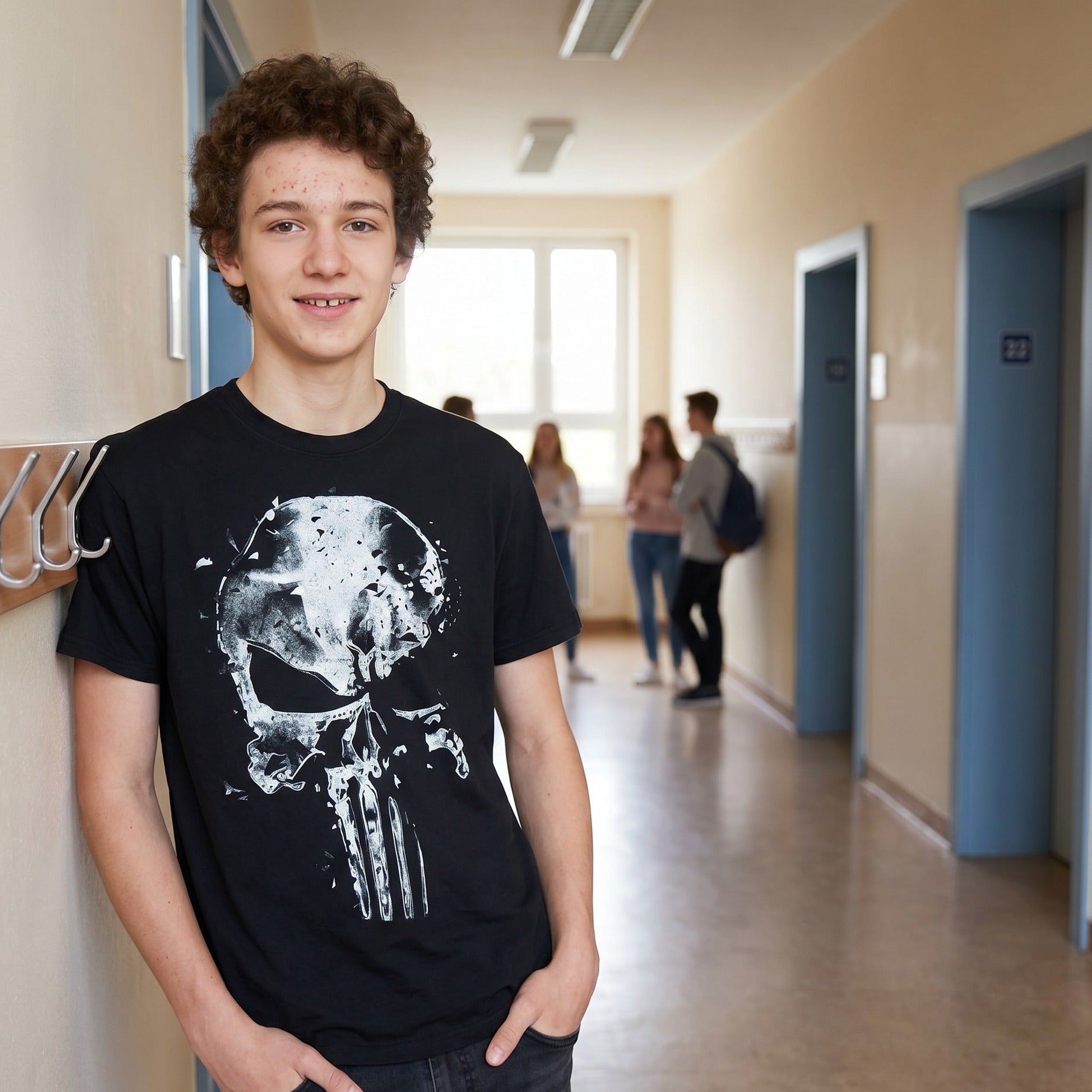 Productafbeelding Punisher - Schedel T-shirt zwart