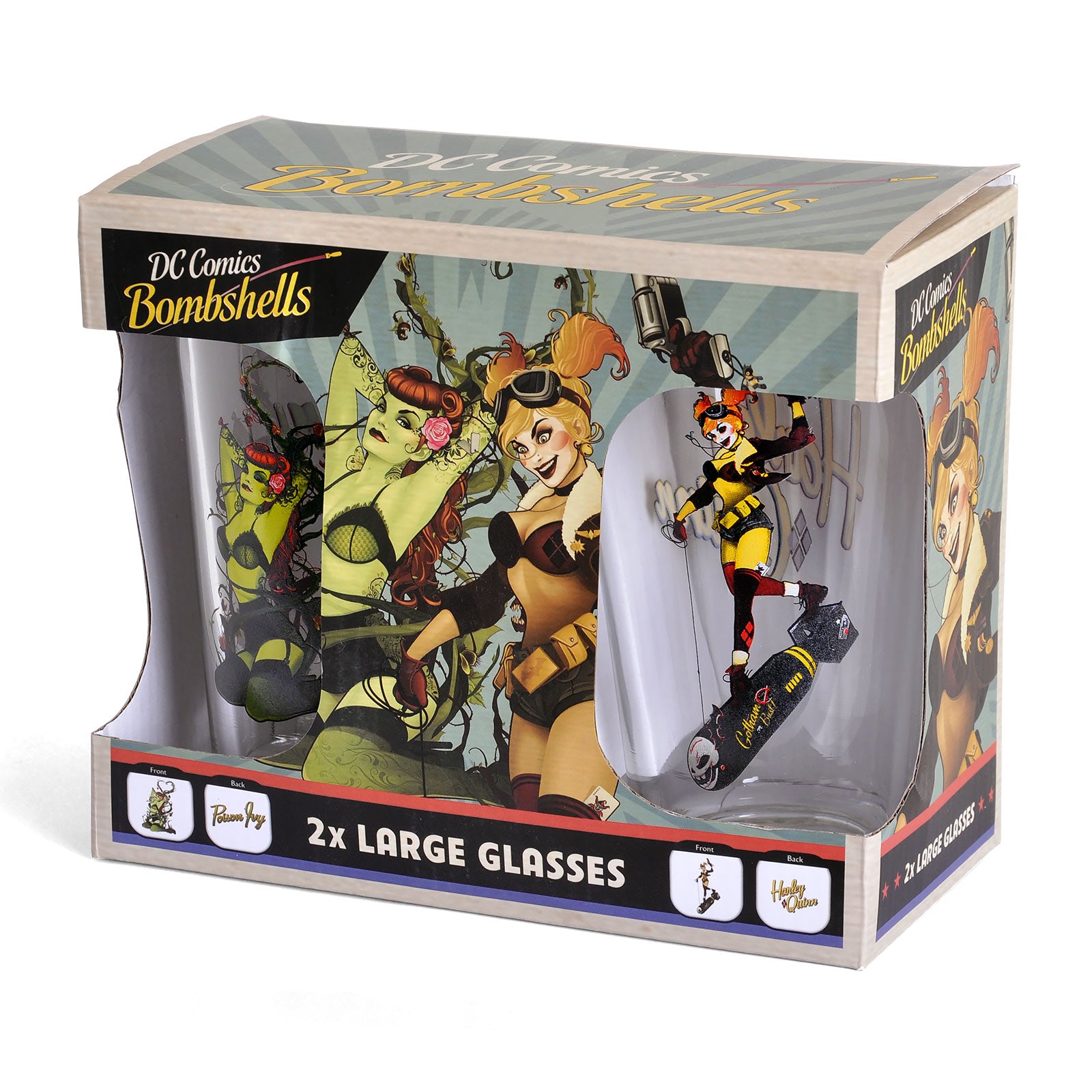 Productafbeelding DC Comics - Harley Quinn en Poison Ivy Glazenset