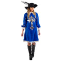 Productafbeelding Koninklijke Musketierdame - Kostuum Dames Blauw