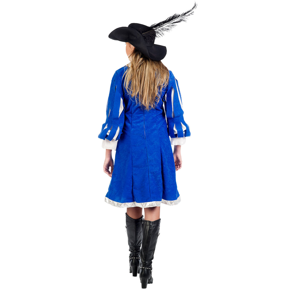 Productafbeelding Koninklijke Musketierdame - Kostuum Dames Blauw