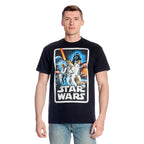 Productafbeelding Star Wars - Retro Film Poster T-Shirt Zwart
