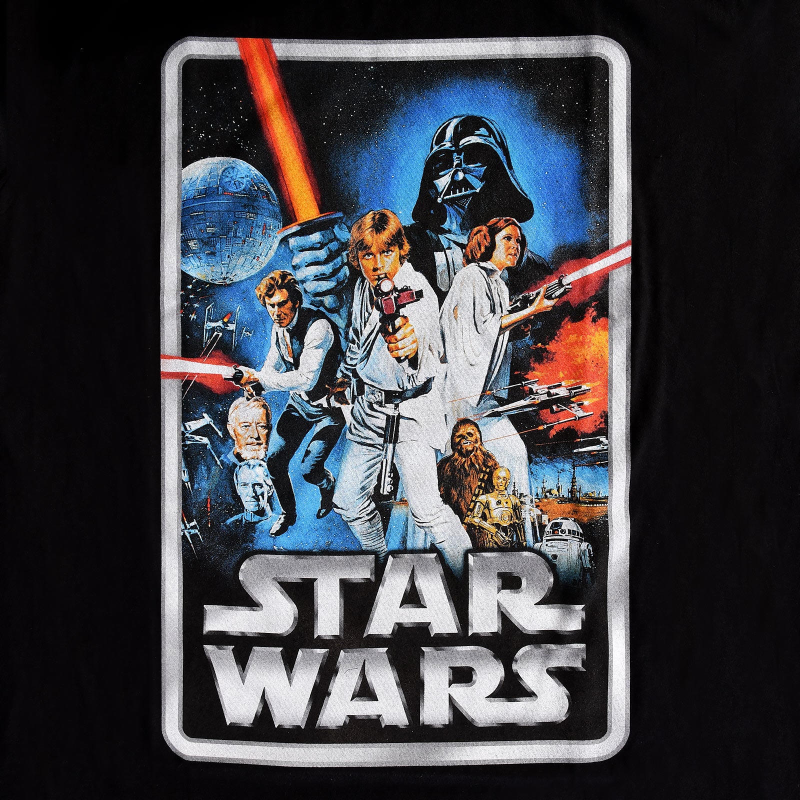 Productafbeelding Star Wars - Retro Film Poster T-Shirt Zwart
