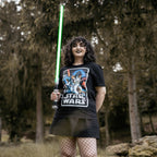 Productafbeelding Star Wars - Retro Film Poster T-Shirt Zwart