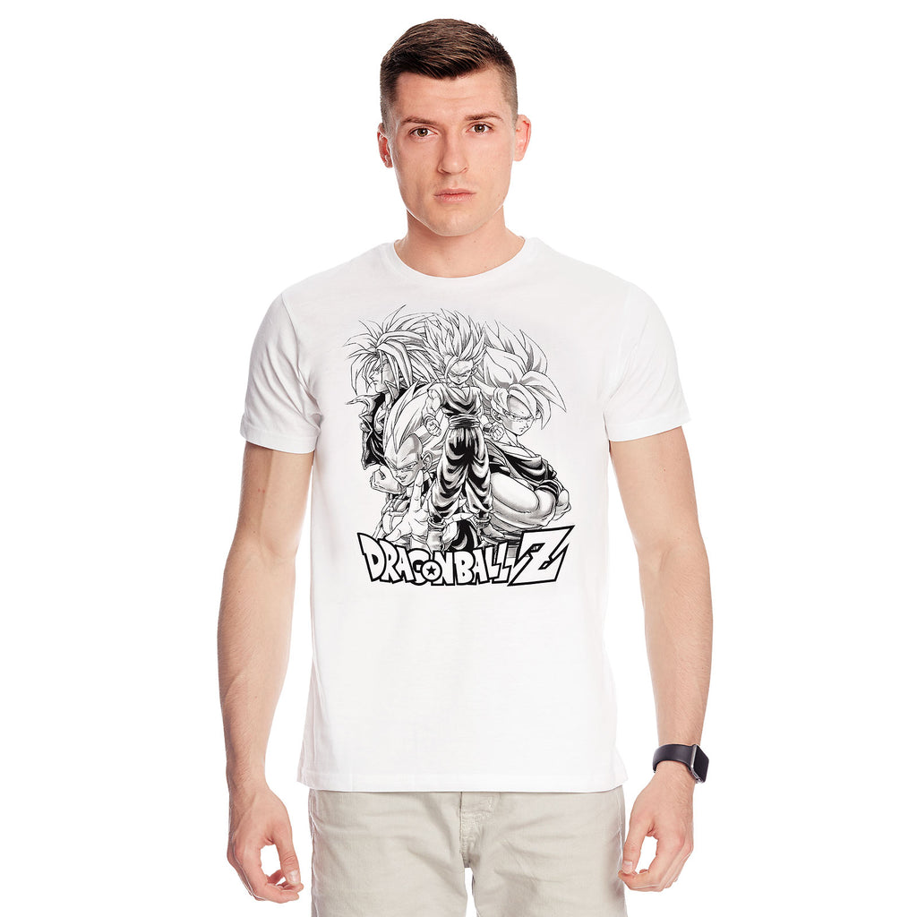 Productafbeelding Dragon Ball - Saiyan Group T-Shirt wit
