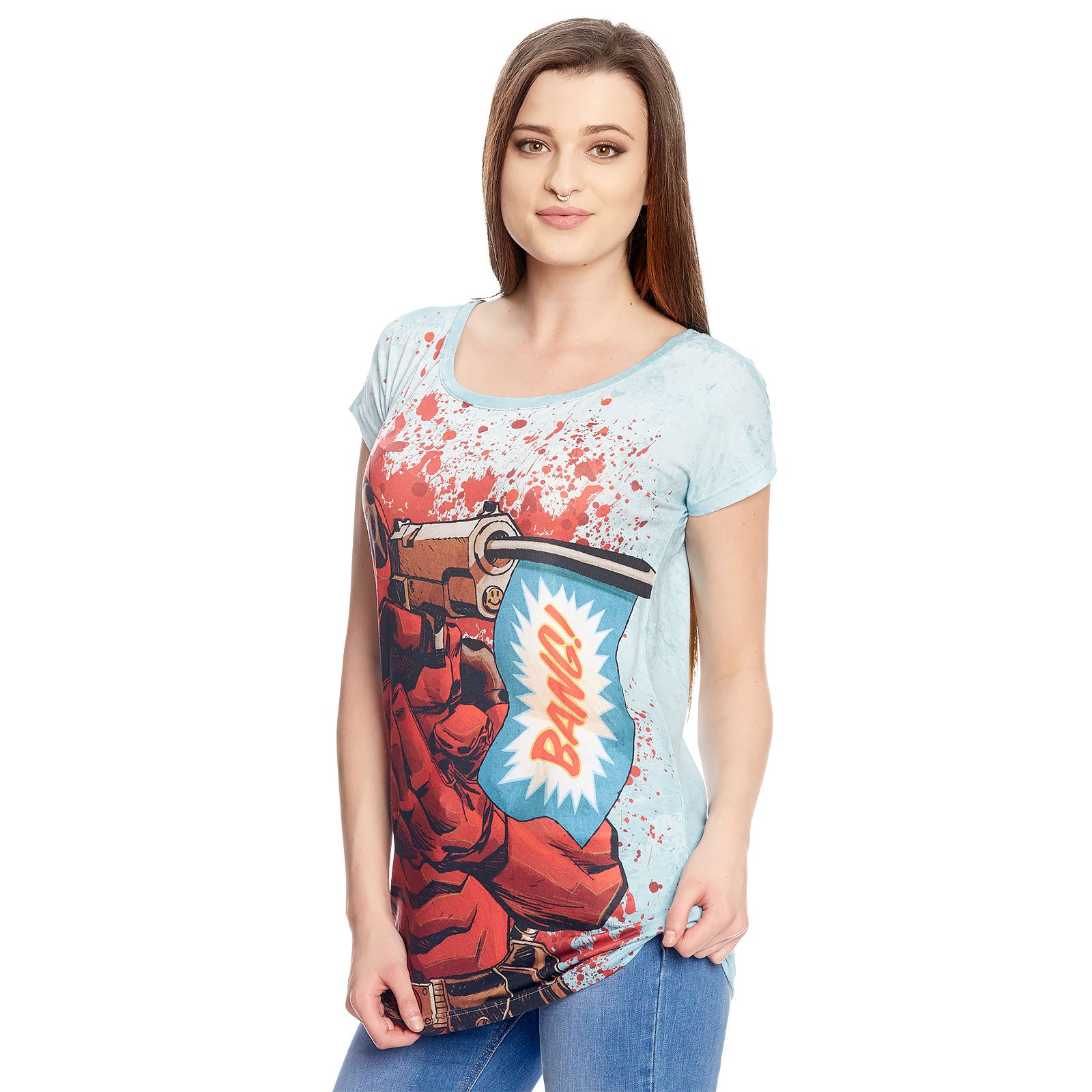 Productafbeelding Deadpool - Bang Meisjes Shirt Bang Loose Fit blauw