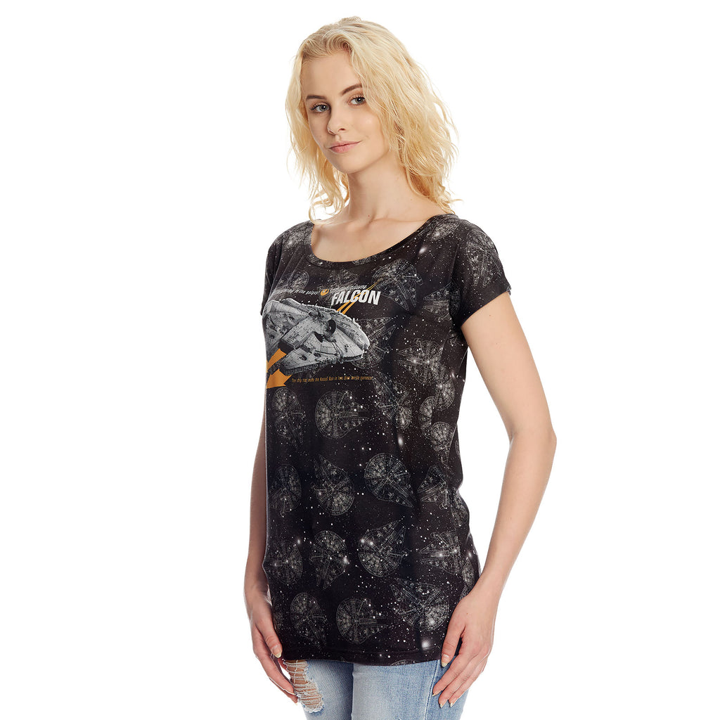 Productafbeelding Star Wars - Millennium Falcon Meisjes Shirt Losse Pasvorm