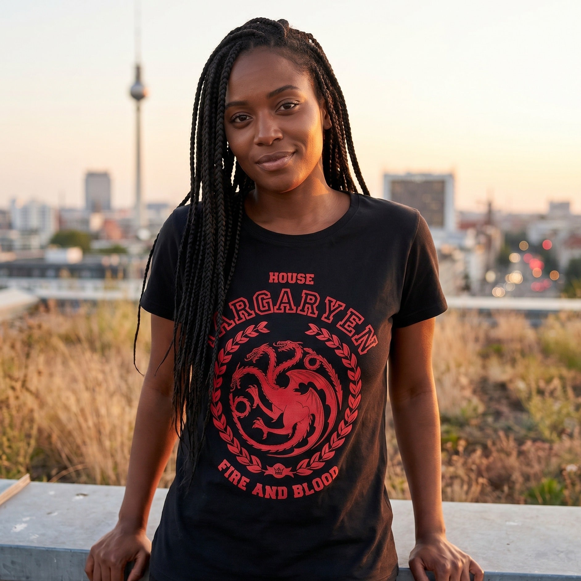 Productafbeelding Game of Thrones - Targaryen Wapen T-shirt zwart