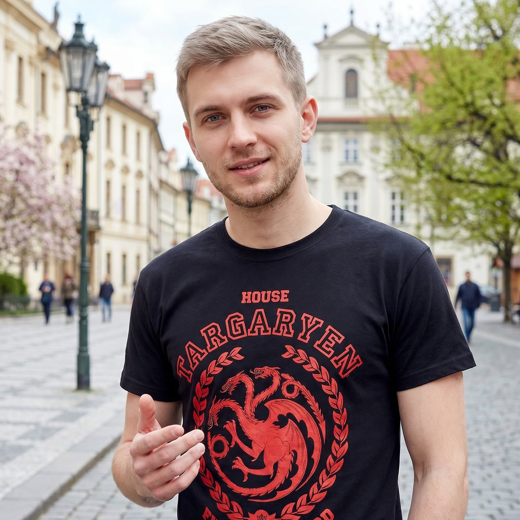Productafbeelding Game of Thrones - Targaryen Wapen T-shirt zwart