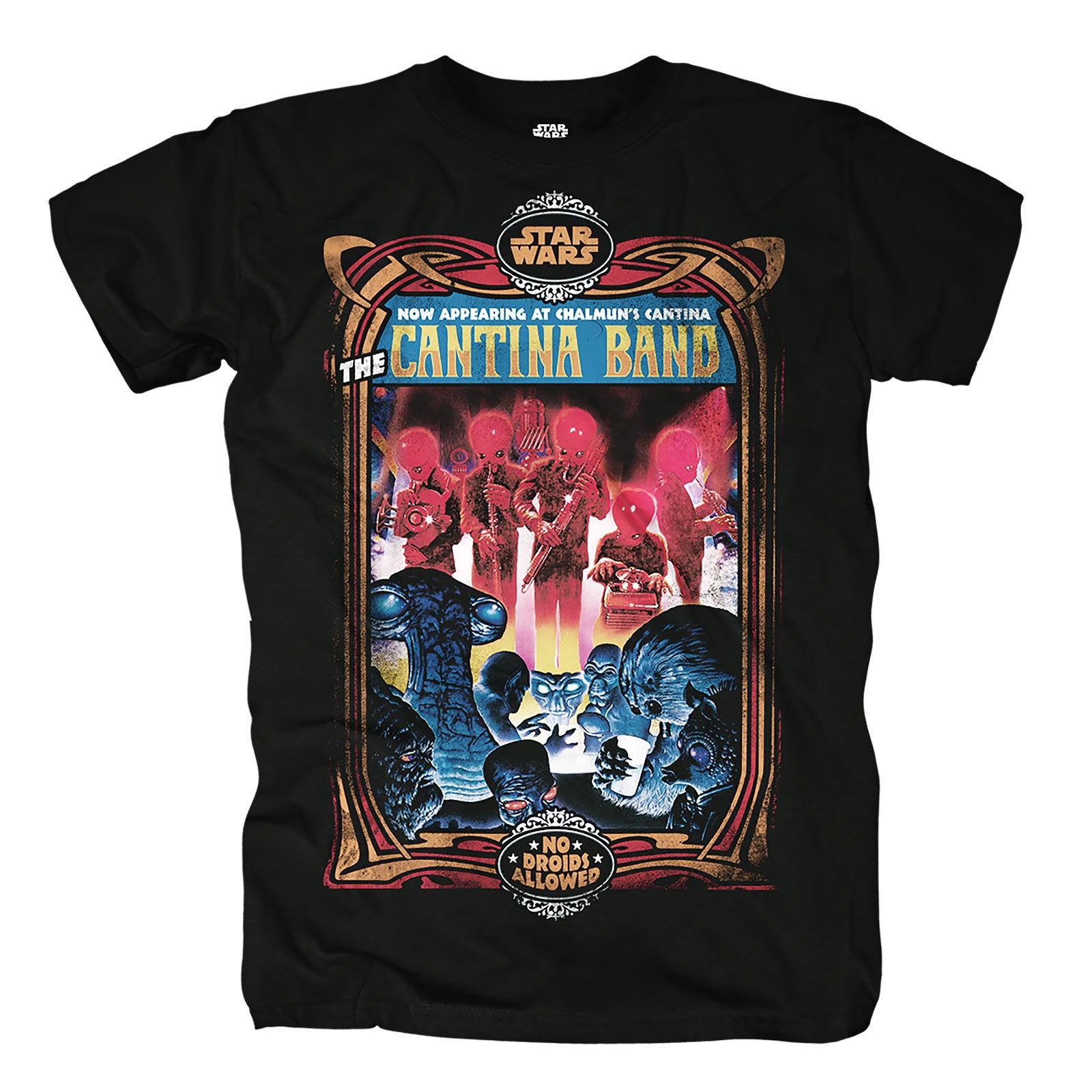 Productafbeelding Star Wars - Chalmun's Cantina Band T-Shirt Zwart