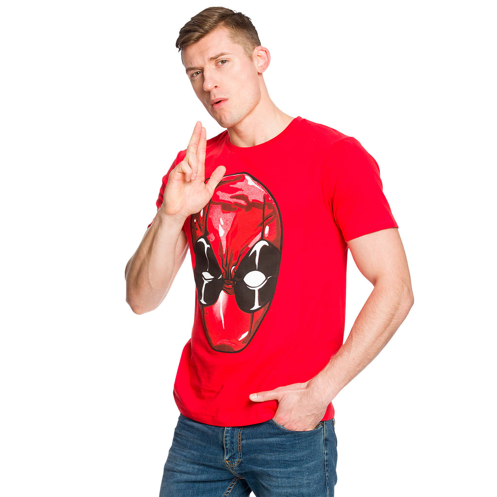 Productafbeelding Deadpool - Hoofd T-shirt rood