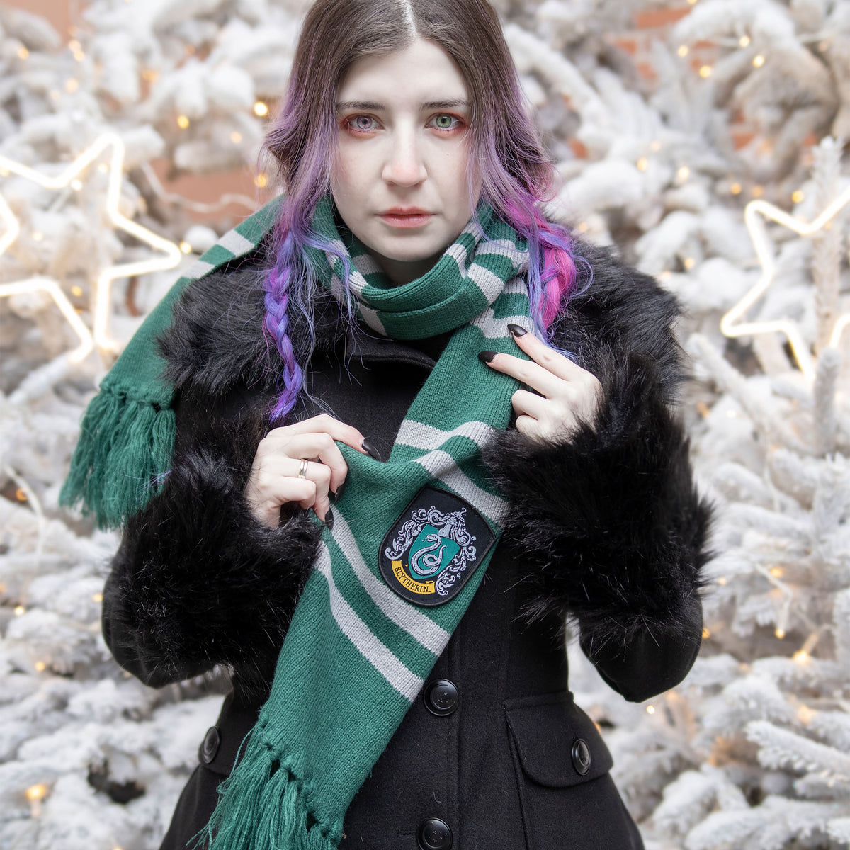 Productafbeelding Harry Potter - Slytherin Gebreide Sjaal Grijs-Groen