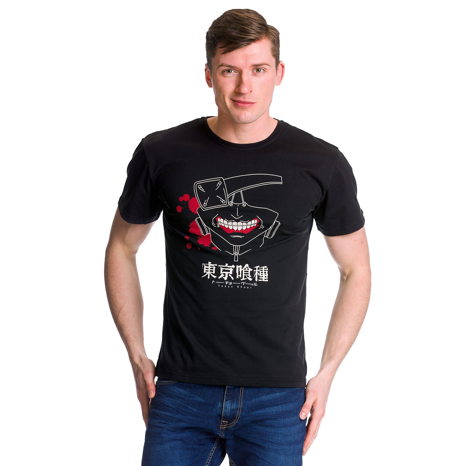 Productafbeelding Tokyo Ghoul - Kaneki Mask T-Shirt Zwart