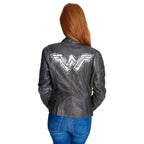 Productafbeelding Wonder Woman - Logo Leren Jas Grijs