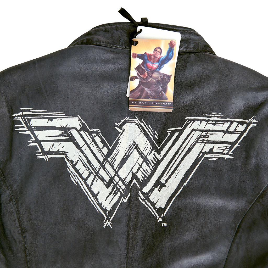 Productafbeelding Wonder Woman - Logo Leren Jas Grijs