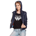 Product image Wonder Woman - Logo Leather Jacket with Hood Blue
