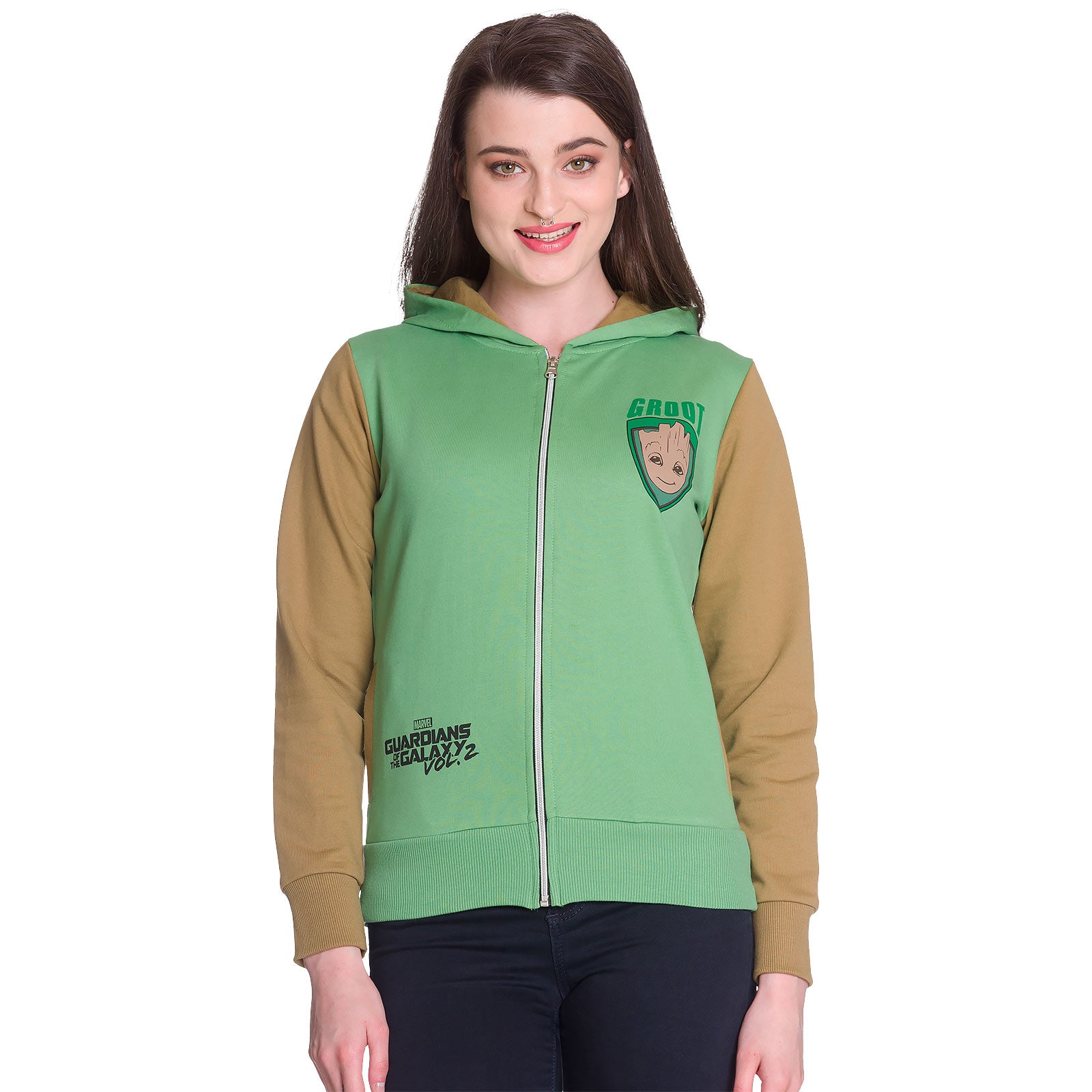 Productafbeelding Guardians of the Galaxy - Groot Dames Hoodie Groen