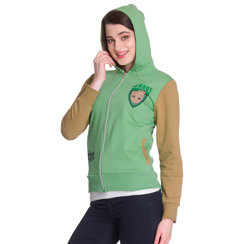 Productafbeelding Guardians of the Galaxy - Groot Dames Hoodie Groen