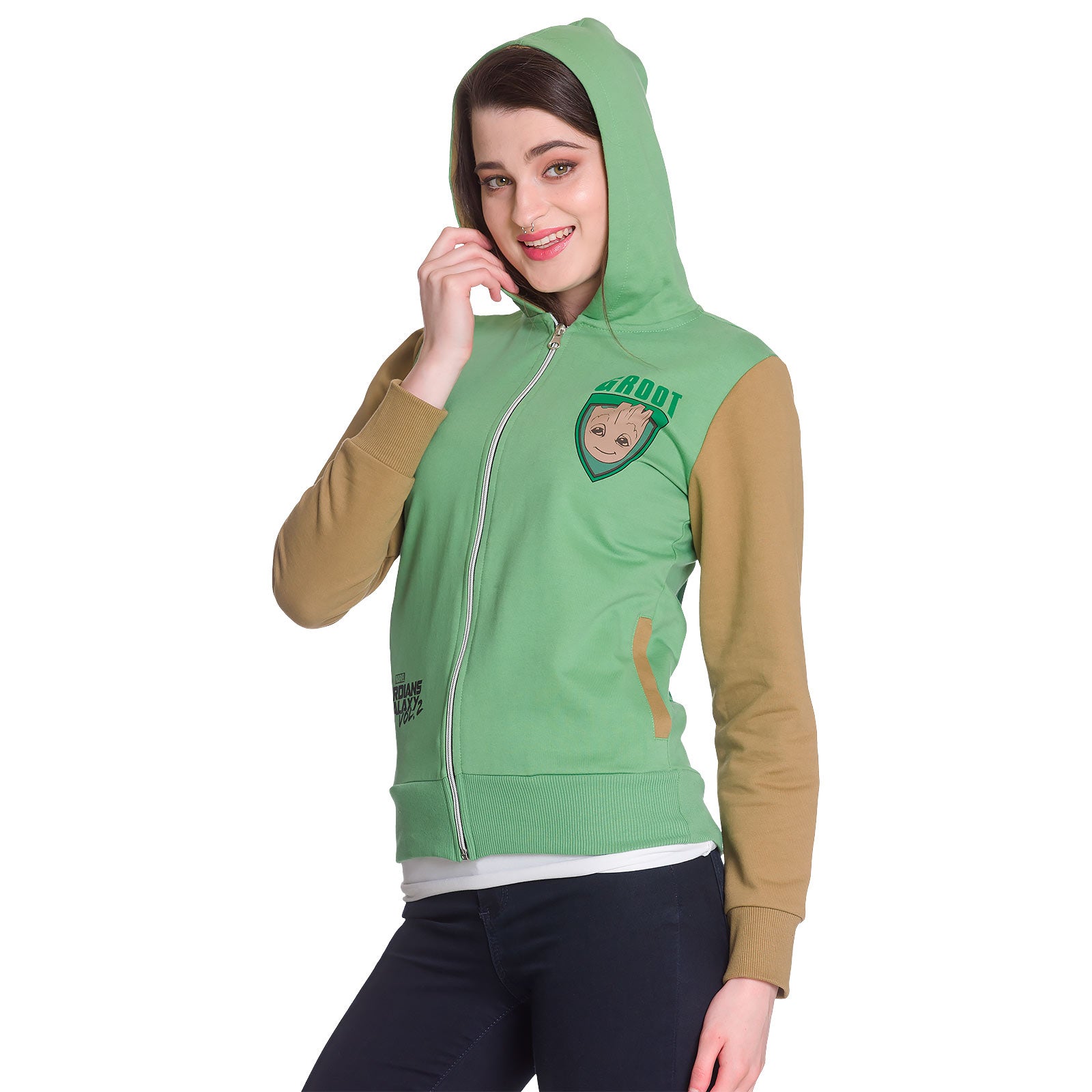 Productafbeelding Guardians of the Galaxy - Groot Dames Hoodie Groen