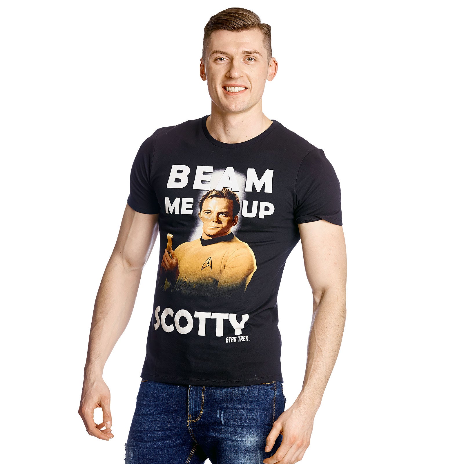 Productafbeelding Star Trek - Kirk Beam Me Up T-Shirt zwart