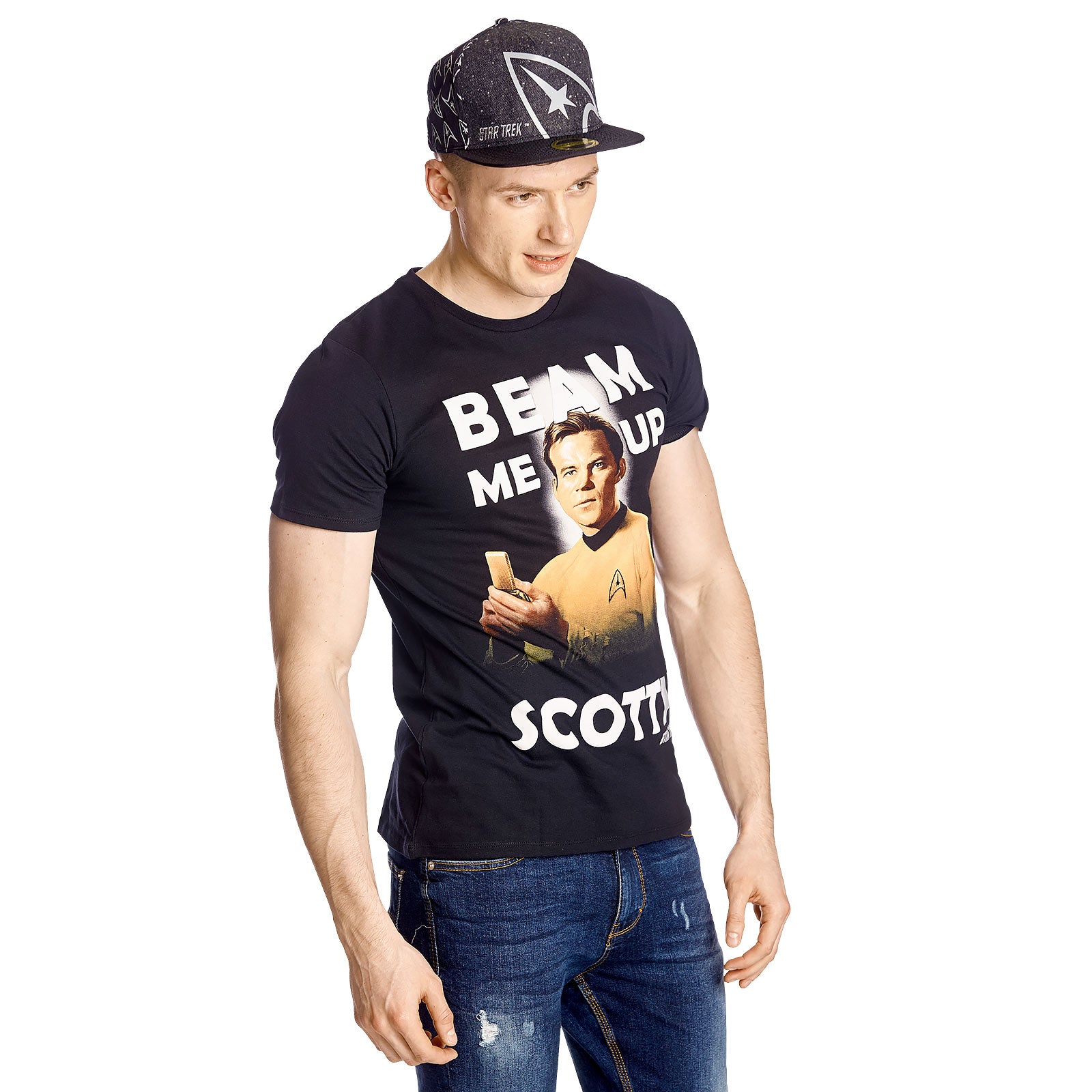 Productafbeelding Star Trek - Kirk Beam Me Up T-Shirt zwart