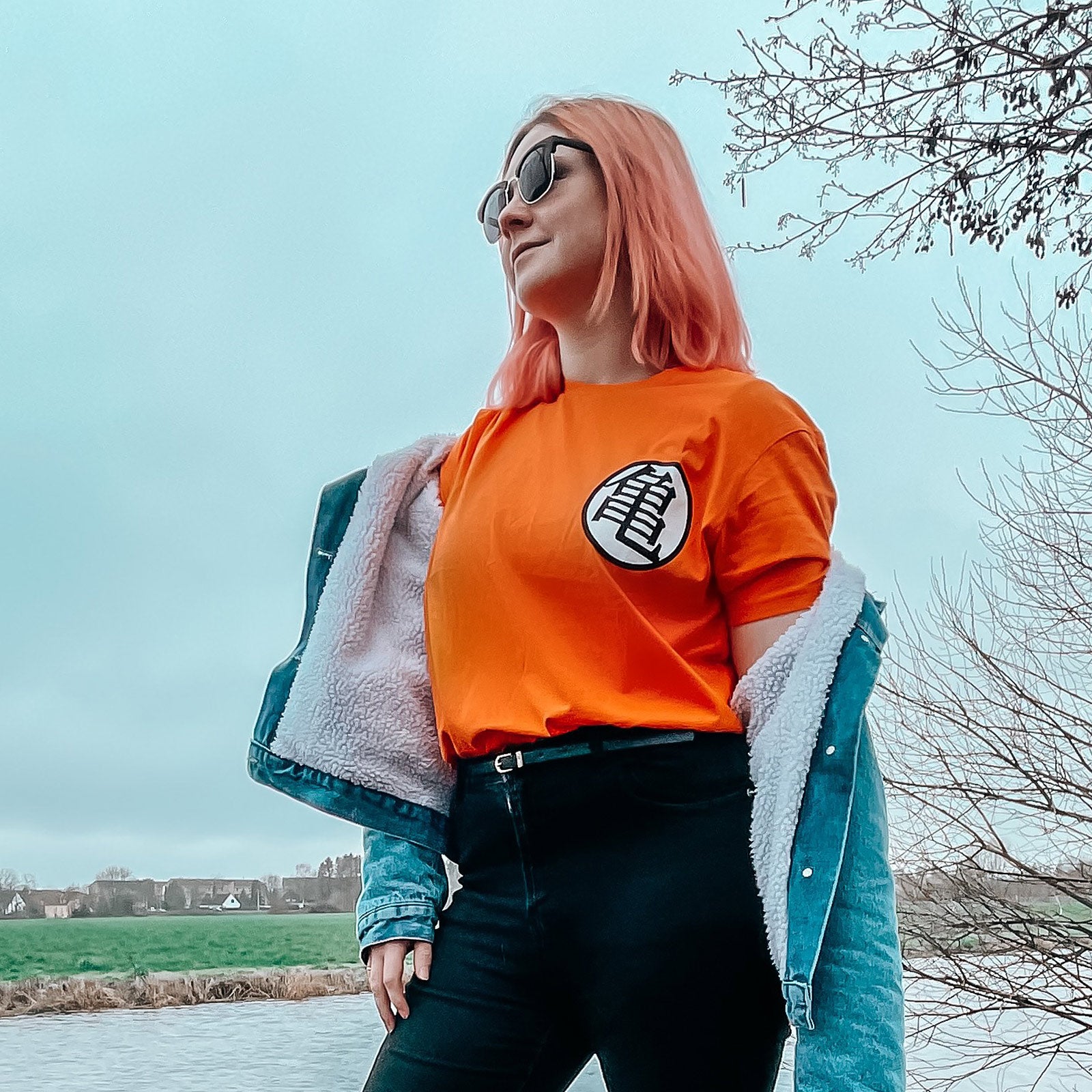 Productafbeelding Dragon Ball - Kaio Distressed T-shirt oranje