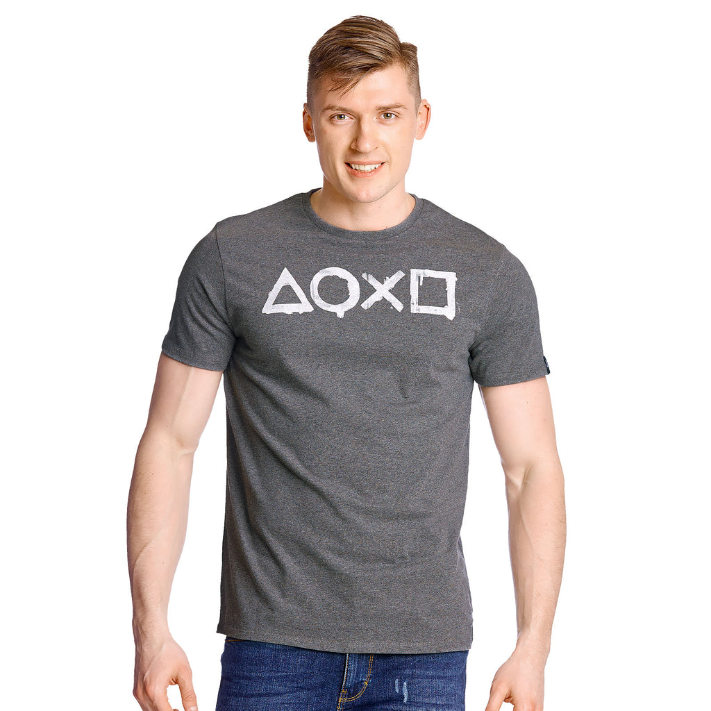 Productafbeelding PlayStation - Knoppen T-shirt grijs