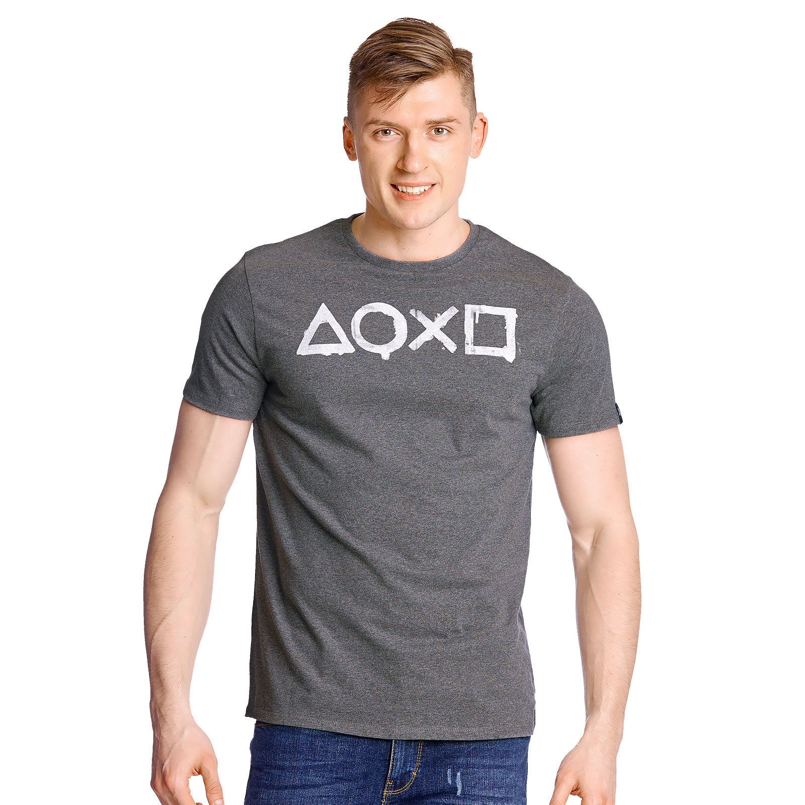 Productafbeelding PlayStation - Knoppen T-shirt grijs
