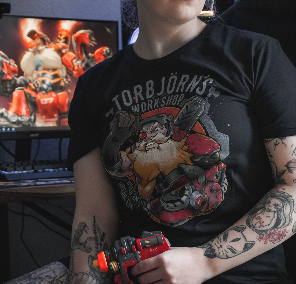 Productafbeelding Overwatch - Torbjörn's Workshop T-Shirt Zwart