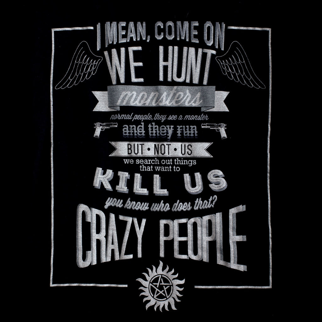 Productafbeelding Supernatural - Crazy People Meisjes Shirt zwart