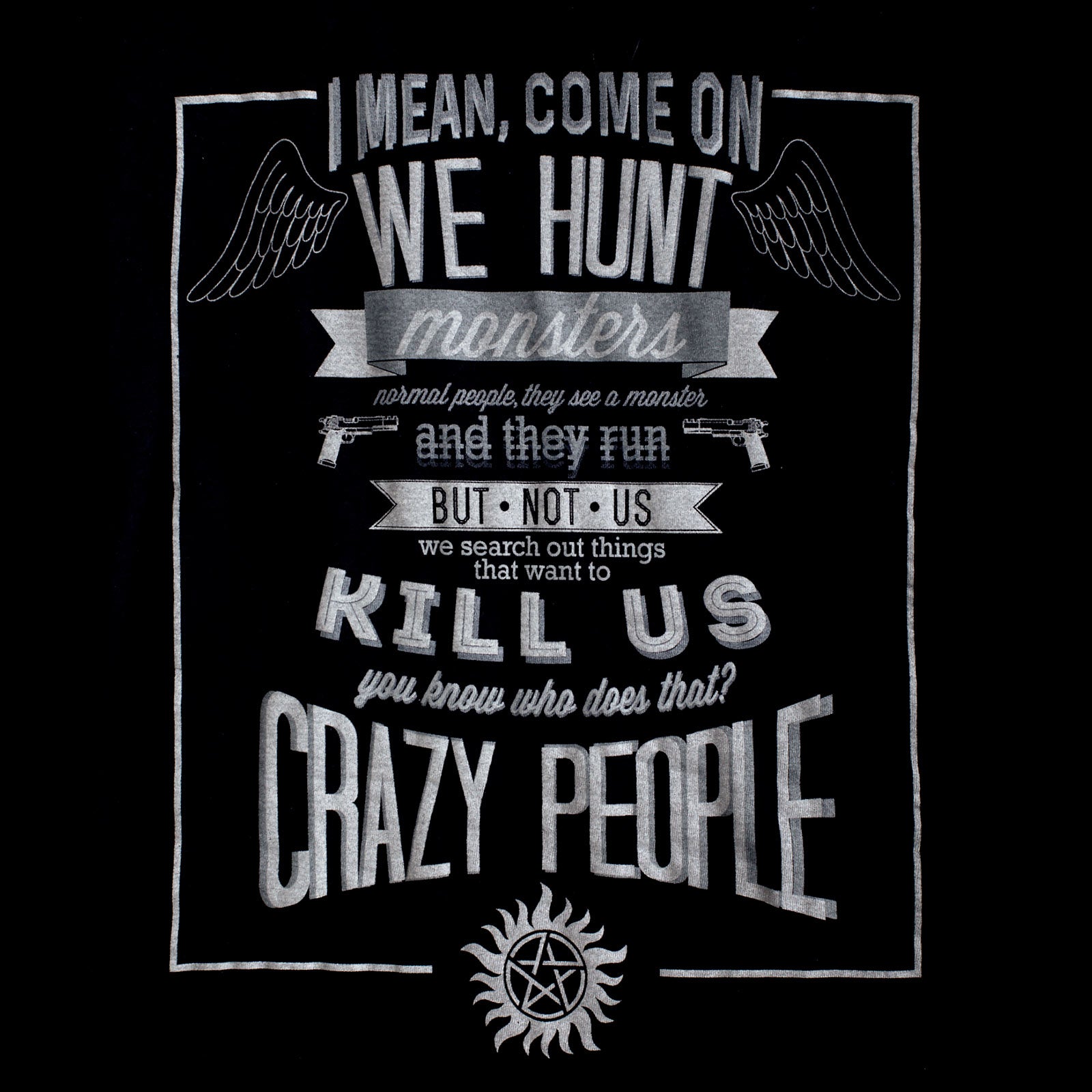 Productafbeelding Supernatural - Crazy People Meisjes Shirt zwart
