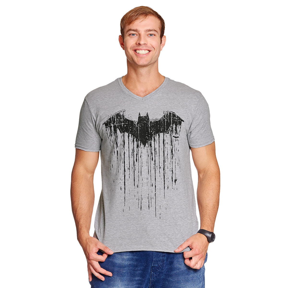 Productafbeelding Batman - Dripping Logo T-shirt grijs