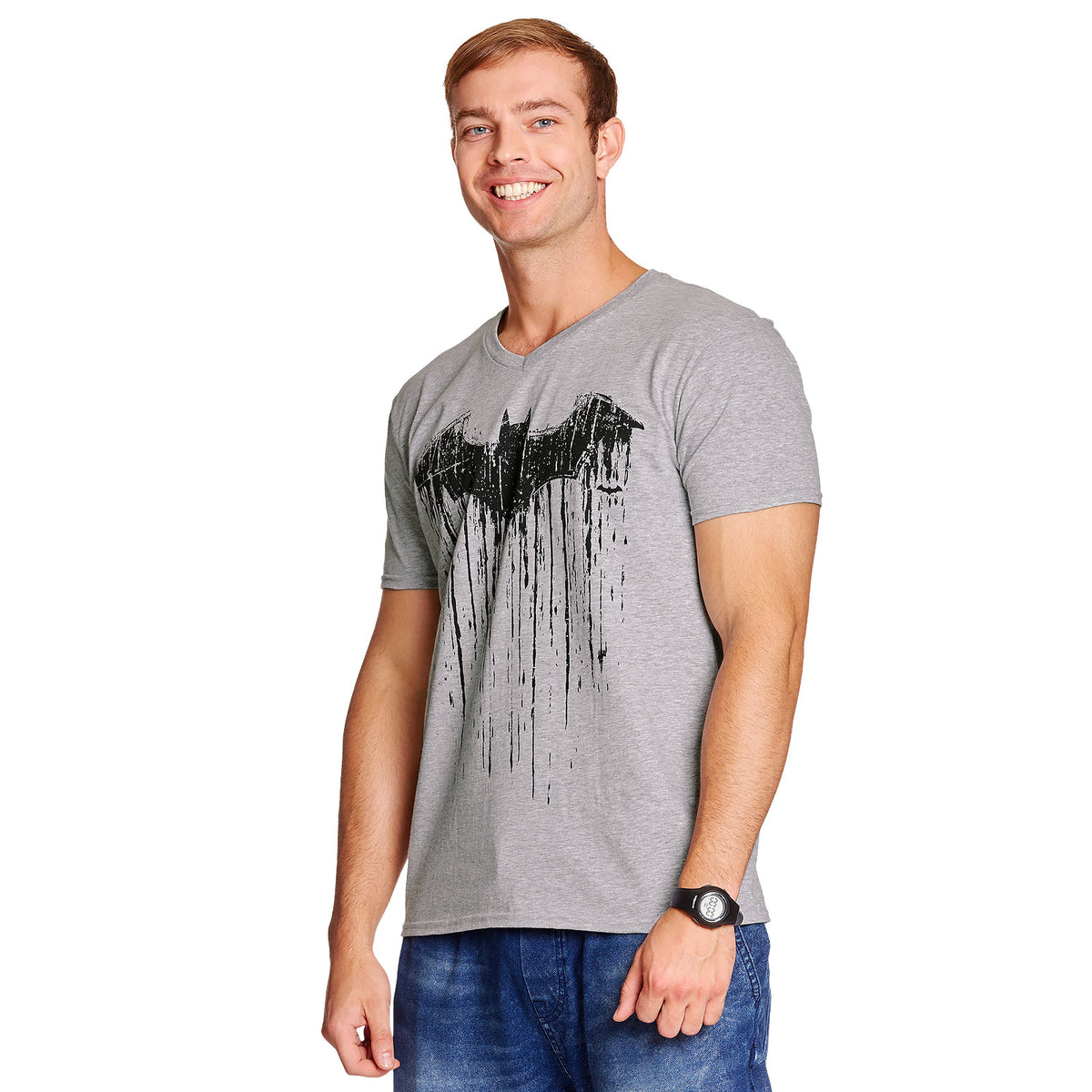 Productafbeelding Batman - Dripping Logo T-shirt grijs