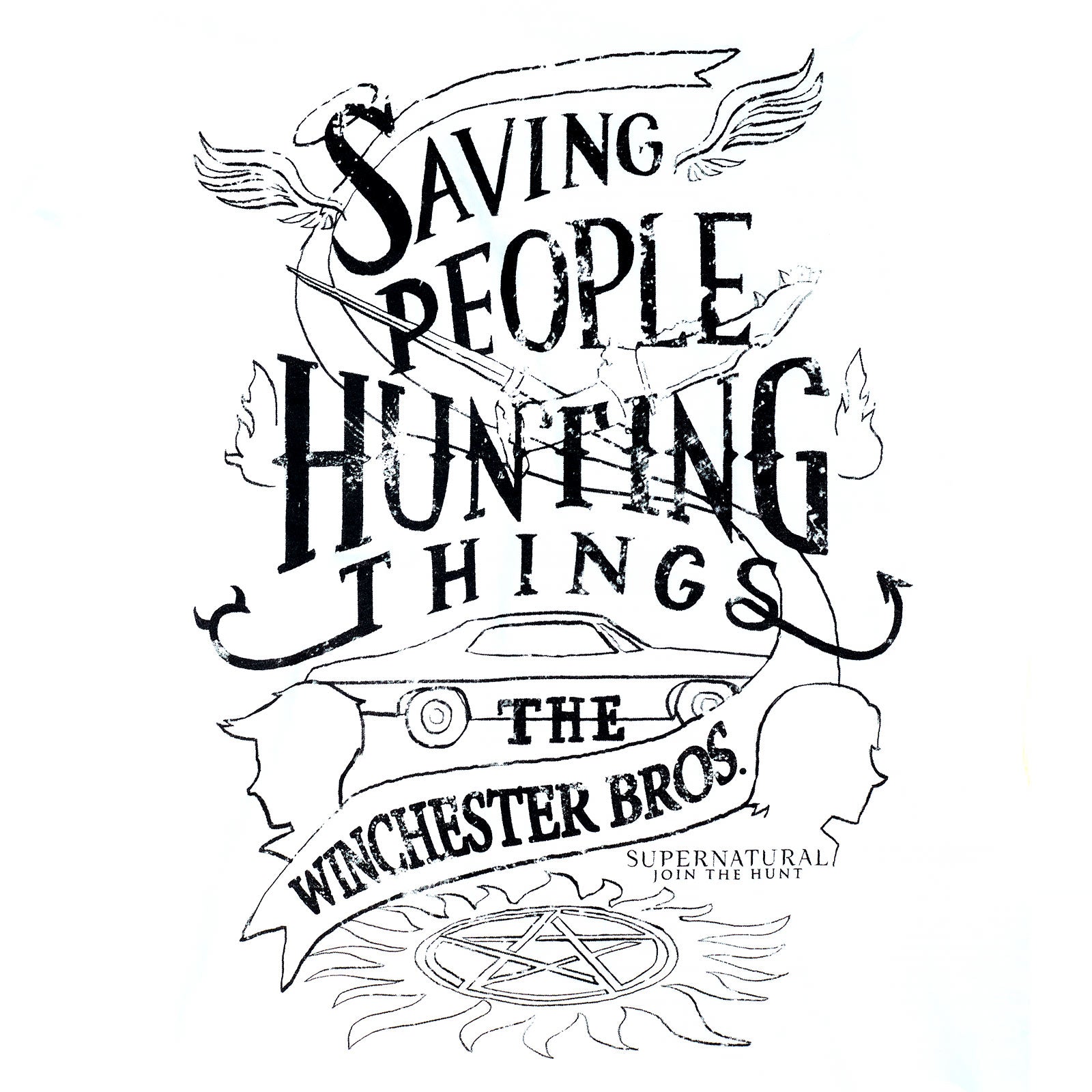 Productafbeelding Supernatural - Winchester Bros Dames T-shirt Wit