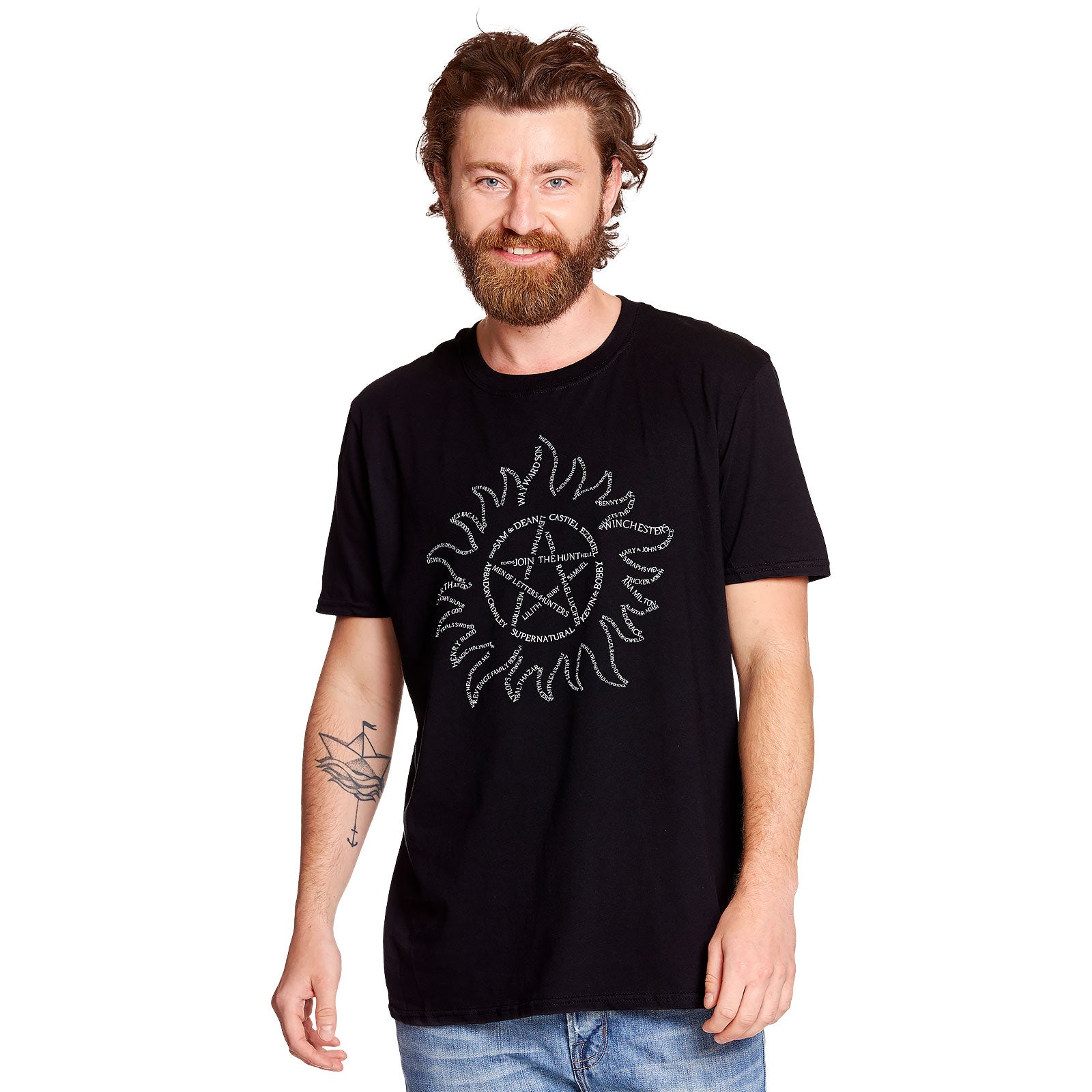 Productafbeelding Supernatural - Anti Bezit Symbool T-Shirt Zwart