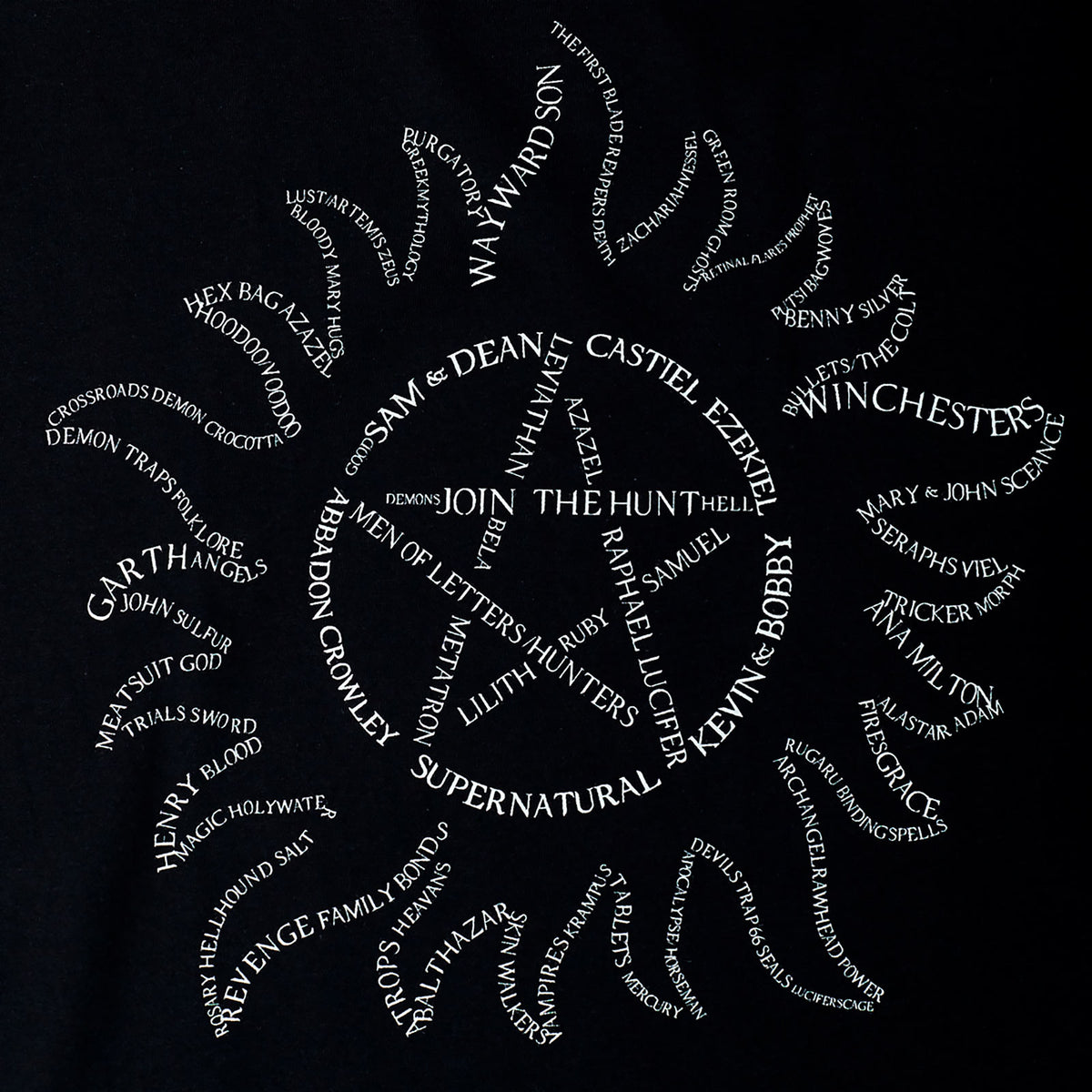 Productafbeelding Supernatural - Anti Bezit Symbool T-Shirt Zwart