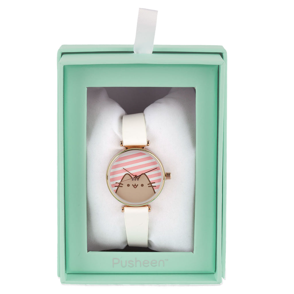 Productafbeelding Pusheen - Stripes horloge wit