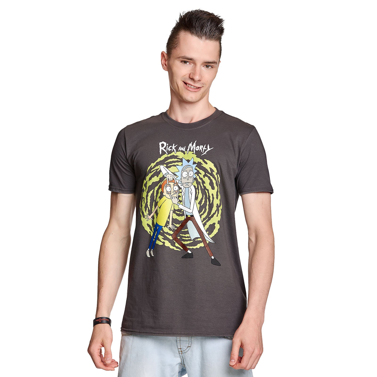 Productafbeelding Rick en Morty - Spiral T-shirt grijs