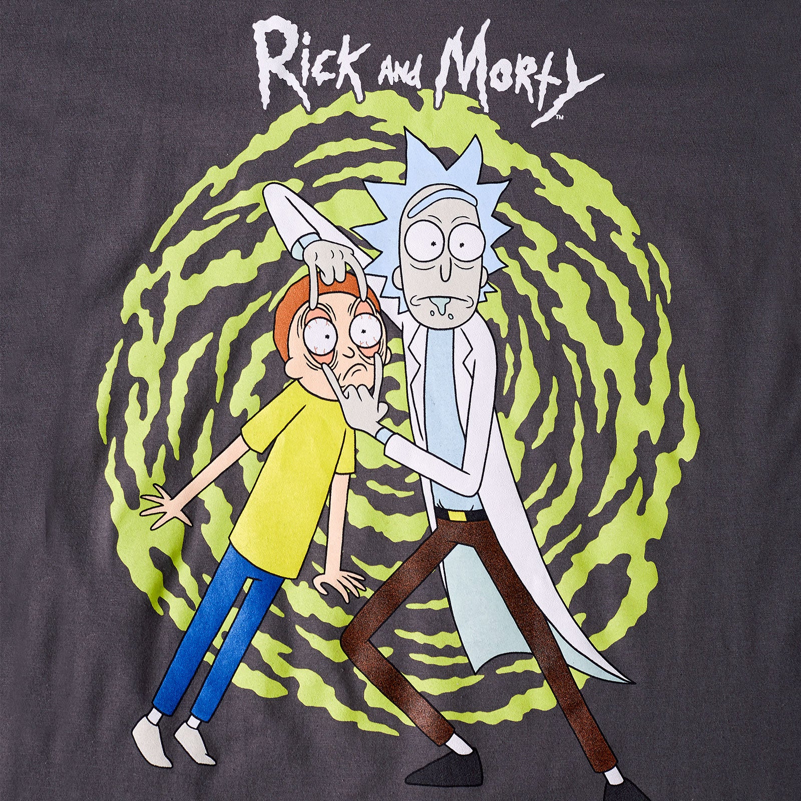 Productafbeelding Rick en Morty - Spiral T-shirt grijs