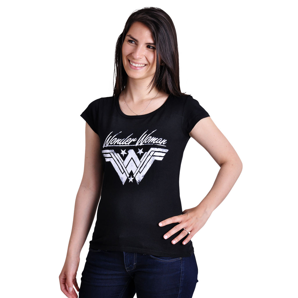 Productafbeelding Wonder Woman - Logo Dames T-shirt zwart