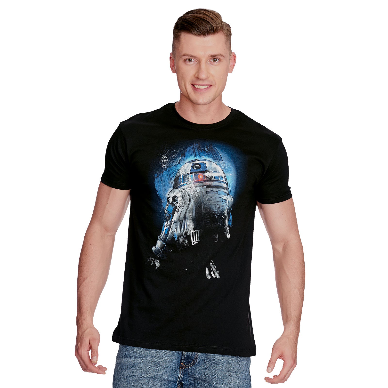 Productafbeelding Star Wars - R2-D2 Droid in het donker T-shirt zwart