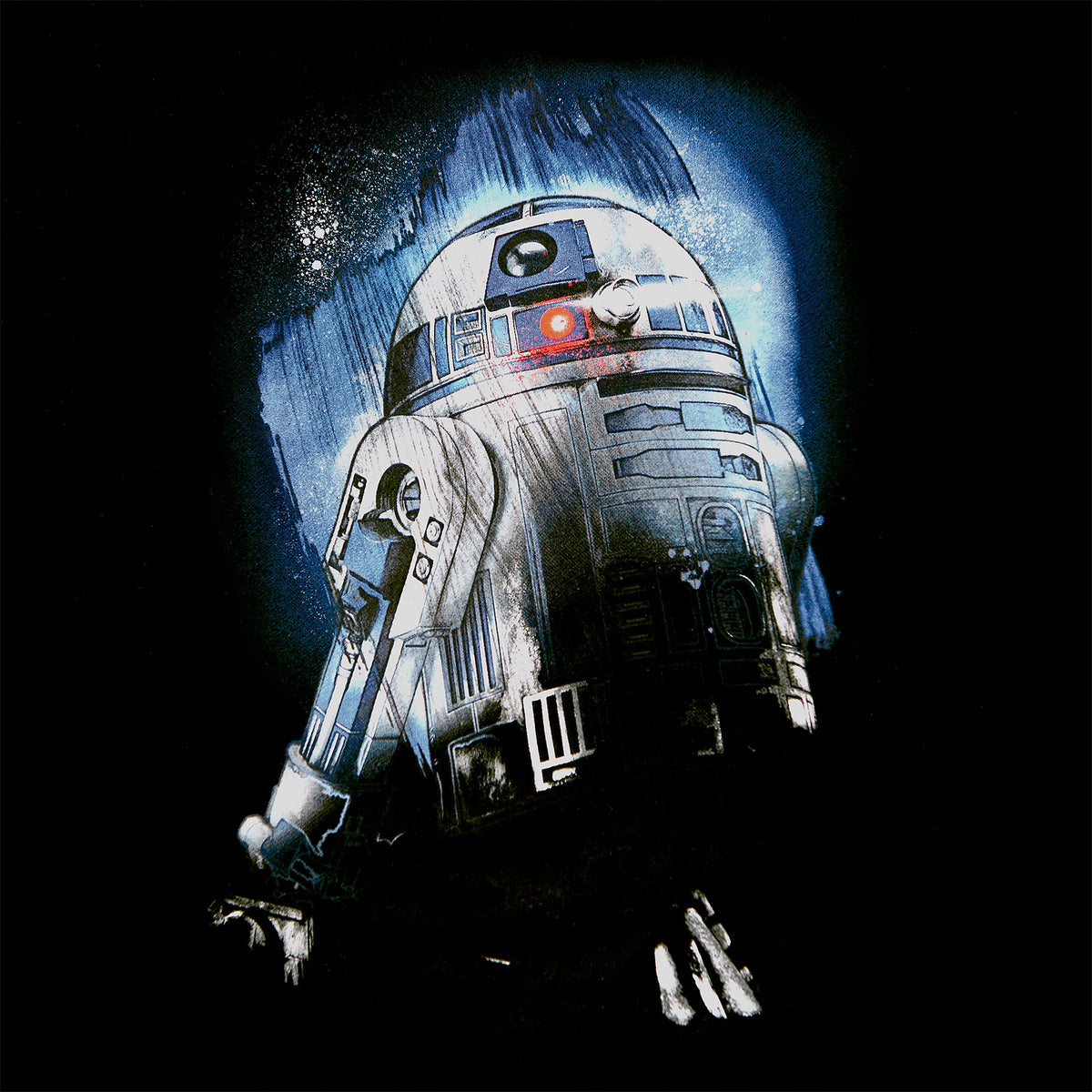Productafbeelding Star Wars - R2-D2 Droid in het donker T-shirt zwart