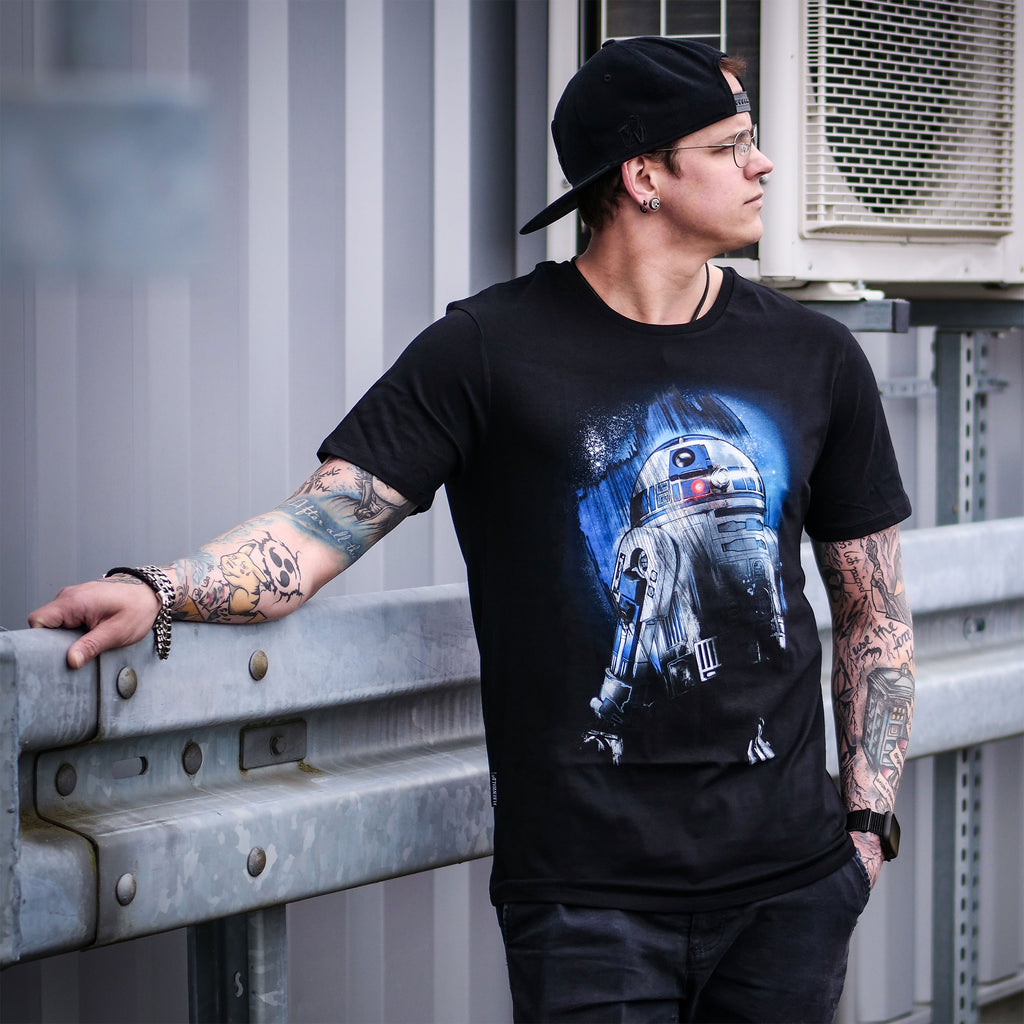 Productafbeelding Star Wars - R2-D2 Droid in het donker T-shirt zwart