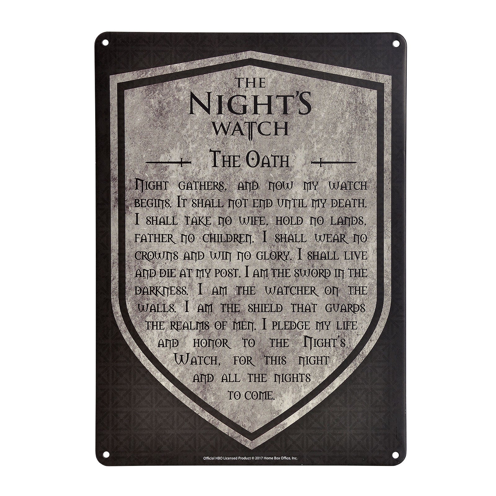 Productafbeelding Game of Thrones - Nachtwacht Eed Schild