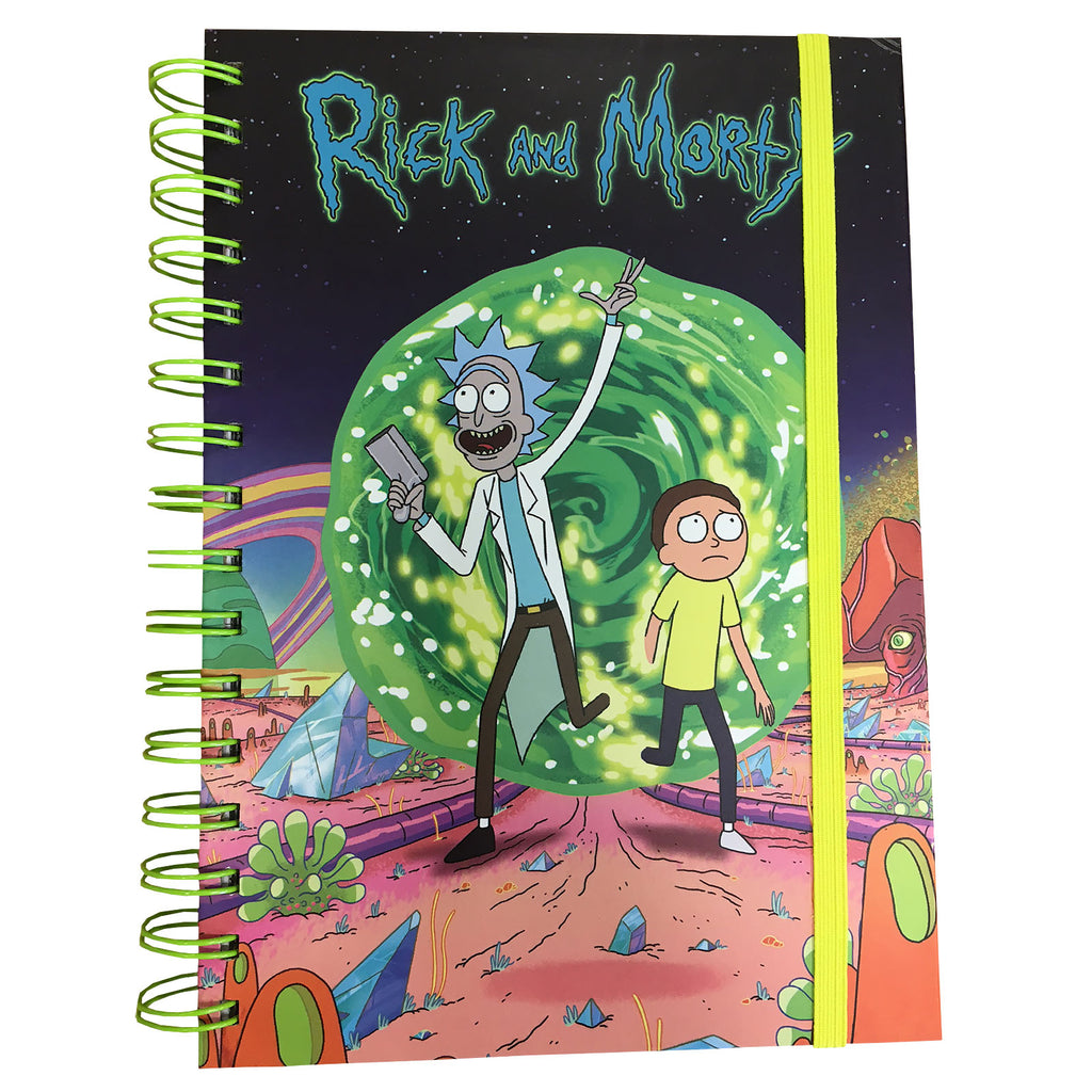 Productafbeelding Rick and Morty - Portal Notitieboek A5 neon