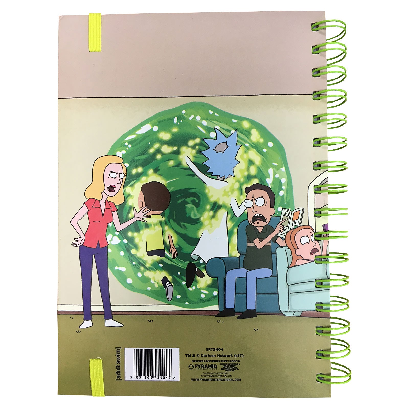 Productafbeelding Rick and Morty - Portal Notitieboek A5 neon