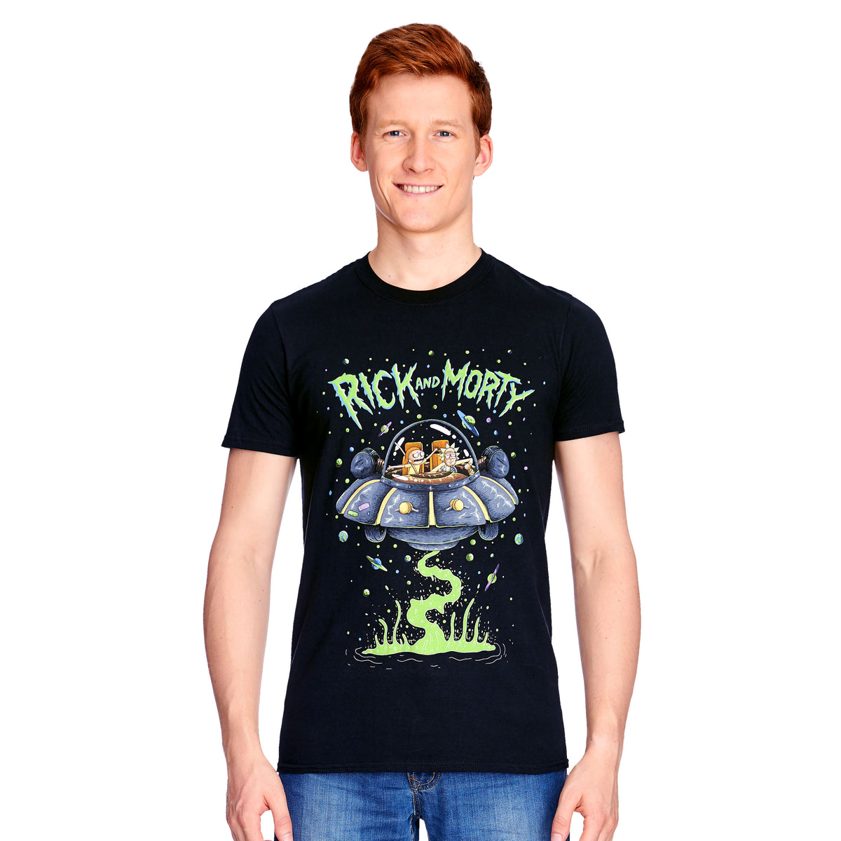 Productafbeelding Rick en Morty - Space Cruiser T-shirt zwart
