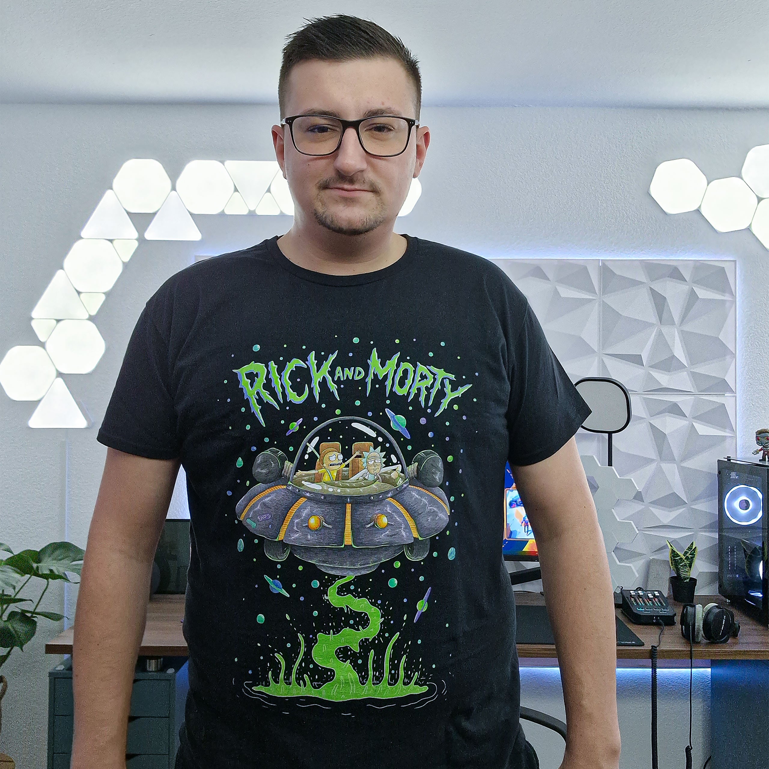 Productafbeelding Rick en Morty - Space Cruiser T-shirt zwart