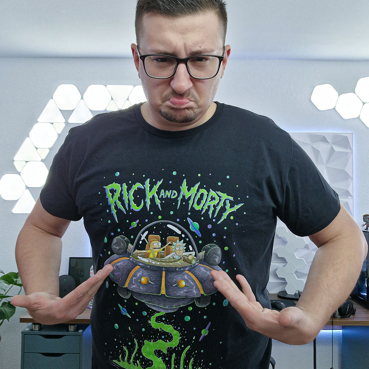 Productafbeelding Rick en Morty - Space Cruiser T-shirt zwart
