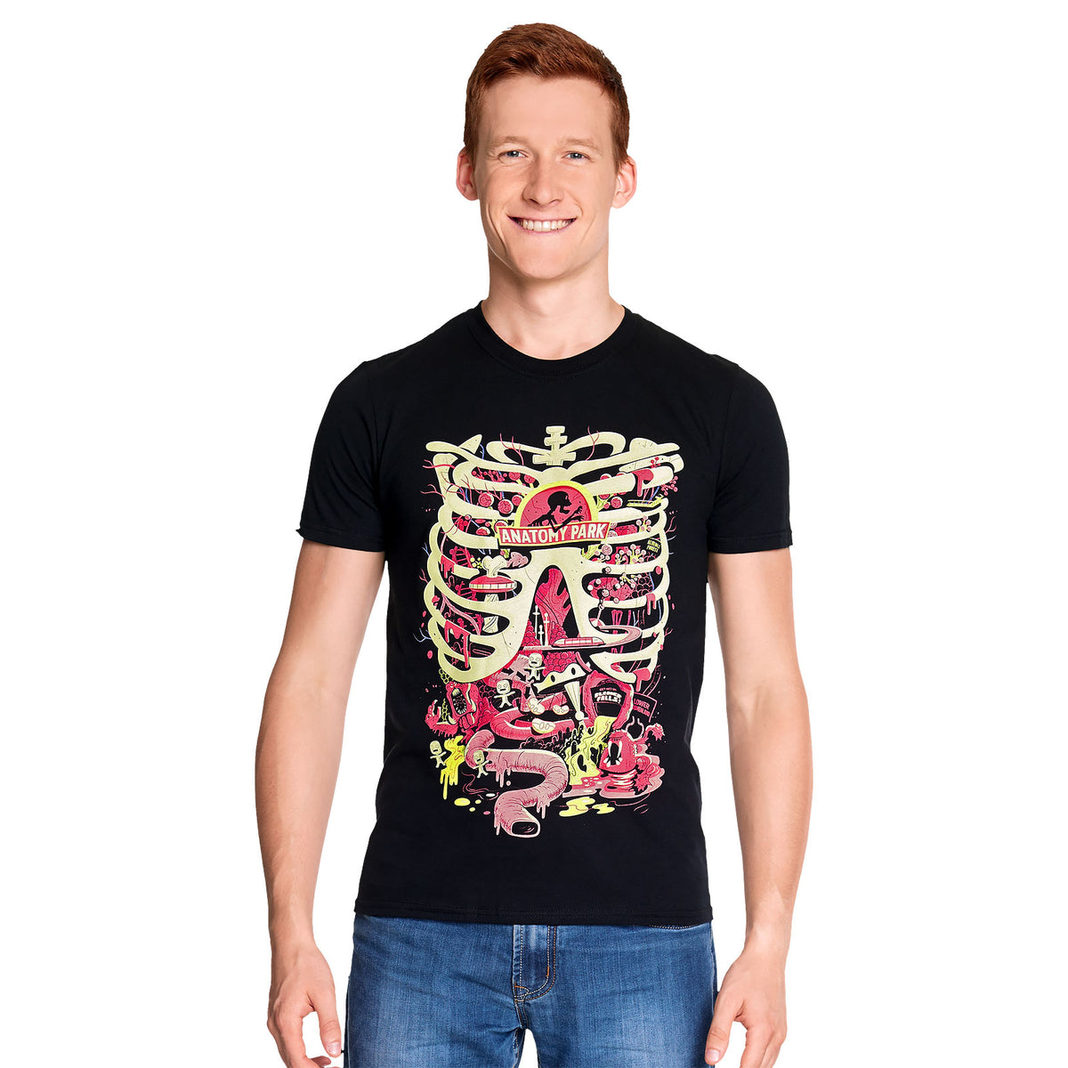 Productafbeelding Rick en Morty - Anatomy Park T-shirt zwart
